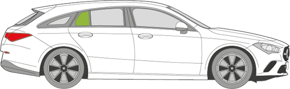 Afbeelding van Zijruit rechts Mercedes CLA-klasse break