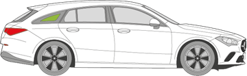 Afbeelding van Zijruit rechts Mercedes CLA-klasse break 