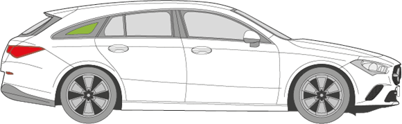 Afbeelding van Zijruit rechts Mercedes CLA-klasse break 