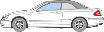 Afbeelding van Zijruit links Mercedes CLK-klasse cabrio (Avantgarde)
