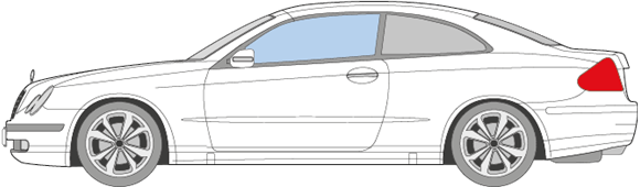 Afbeelding van Zijruit links Mercedes CLK-klasse coupé (Avantgarde)