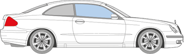 Afbeelding van Zijruit rechts Mercedes CLK-klasse coupé (Avantgarde)