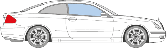 Afbeelding van Zijruit rechts Mercedes CLK-klasse coupé (Avantgarde)