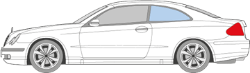 Afbeelding van Zijruit links Mercedes CLK-klasse coupé (Avantgarde)