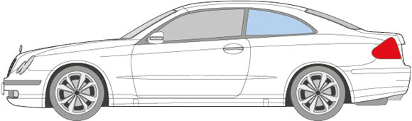 Afbeelding van Zijruit links Mercedes CLK-klasse coupé (Avantgarde)