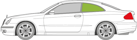 Afbeelding van Zijruit links Mercedes CLK-klasse coupé 