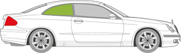 Afbeelding van Zijruit rechts Mercedes CLK-klasse coupé 