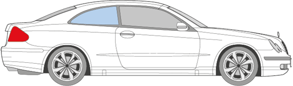 Afbeelding van Zijruit rechts Mercedes CLK-klasse coupé (Avantgarde)