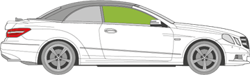 Afbeelding van Zijruit rechts Mercedes E-klasse cabrio 