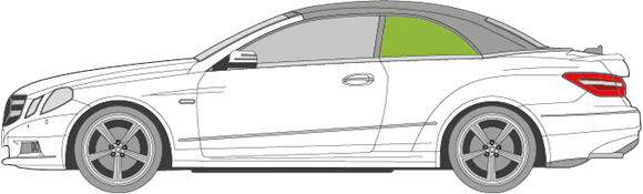 Afbeelding van Zijruit links Mercedes E-klasse cabrio 