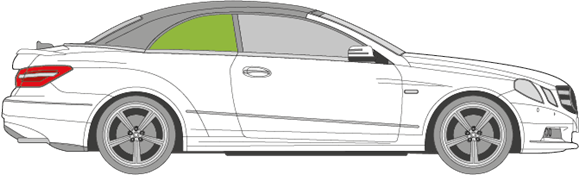 Afbeelding van Zijruit rechts Mercedes E-klasse cabrio 