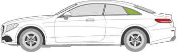 Afbeelding van Zijruit links Mercedes E-klasse coupé