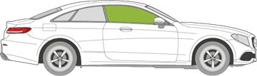 Afbeelding van Zijruit rechts Mercedes E-klasse coupé