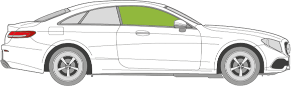 Afbeelding van Zijruit rechts Mercedes E-klasse coupé