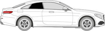 Afbeelding van Zijruit rechts Mercedes E-klasse coupé (DONKERE RUIT)