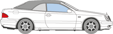 Afbeelding van Zijruit rechts Mercedes CLK cabrio (Avantgarde)