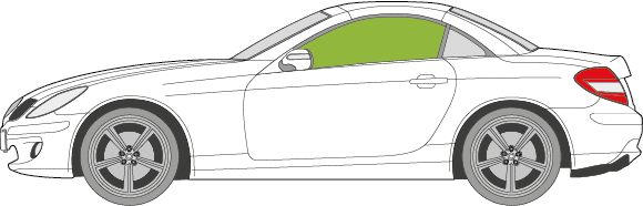 Afbeelding van Zijruit links Mercedes SLK 