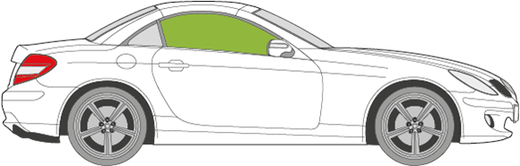 Afbeelding van Zijruit rechts Mercedes SLK 