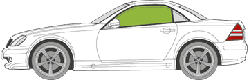 Afbeelding van Zijruit links Mercedes SLK (1996-2000)