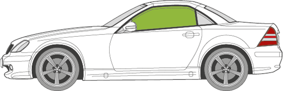 Afbeelding van Zijruit links Mercedes SLK (1996-2000)