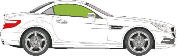 Afbeelding van Zijruit rechts Mercedes SLK 