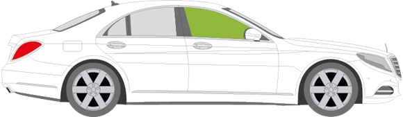 Afbeelding van Zijruit rechts Mercedes S-klasse