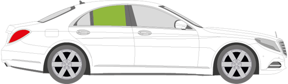 Afbeelding van Zijruit rechts Mercedes S-klasse