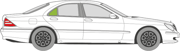 Afbeelding van Zijruit rechts Mercedes S-klasse 