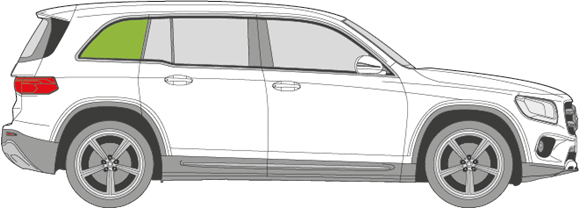 Afbeelding van Zijruit rechts Mercedes GLB-klasse