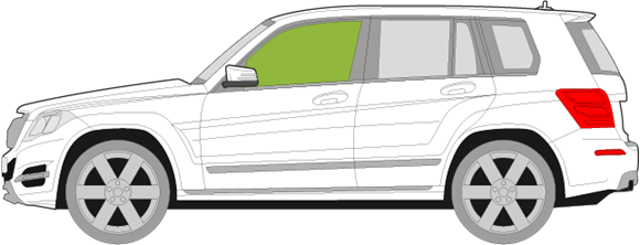 Afbeelding van Zijruit links Mercedes GLK 