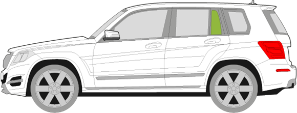 Afbeelding van Zijruit links Mercedes GLK 