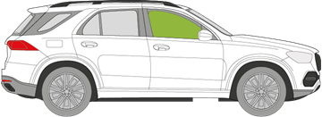 Afbeelding van Zijruit rechts Mercedes GLE 