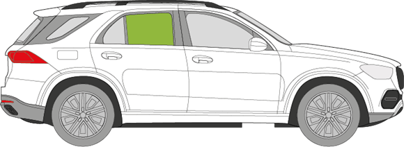 Afbeelding van Zijruit rechts Mercedes GLE 