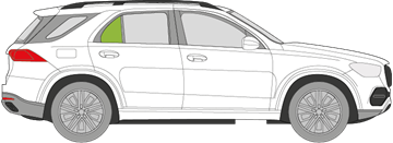 Afbeelding van Zijruit rechts Mercedes GLE 