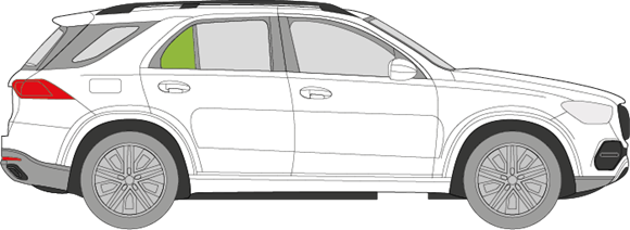 Afbeelding van Zijruit rechts Mercedes GLE 