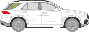 Afbeelding van Zijruit rechts Mercedes GLE 