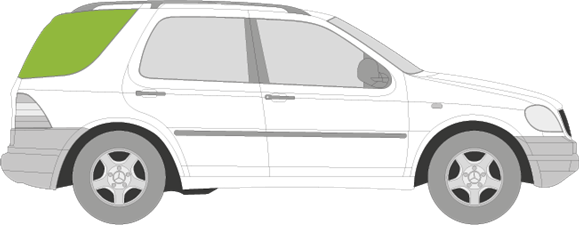 Afbeelding van Zijruit rechts Mercedes M-klasse 