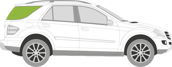 Afbeelding van Zijruit rechts Mercedes M-klasse 