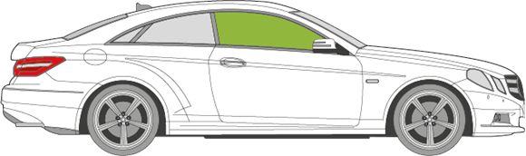 Afbeelding van Zijruit rechts Mercedes E-klasse coupé 