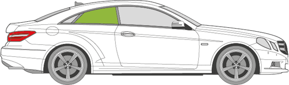 Afbeelding van Zijruit rechts Mercedes E-klasse coupé 