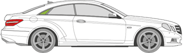 Afbeelding van Zijruit rechts Mercedes E-klasse coupé 