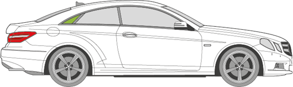 Afbeelding van Zijruit rechts Mercedes E-klasse coupé 