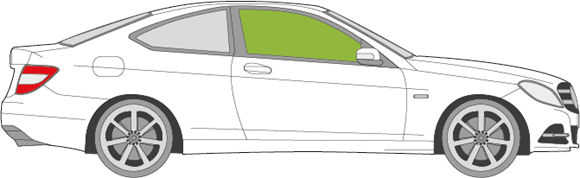 Afbeelding van Zijruit rechts Mercedes C-klasse coupé 