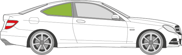 Afbeelding van Zijruit rechts Mercedes C-klasse coupé 