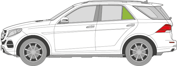 Afbeelding van Zijruit links Mercedes GLE-klasse 