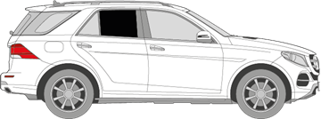 Afbeelding van Zijruit rechts Mercedes GLE-klasse (DONKERE RUIT)