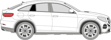 Afbeelding van Zijruit rechts Mercedes GLE-klasse coupé (DONKERE RUIT) 