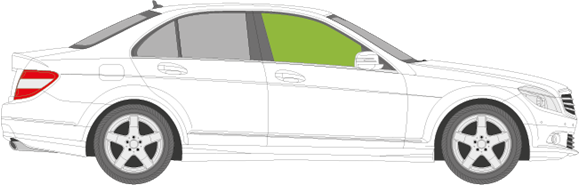 Afbeelding van Zijruit rechts Mercedes C-klasse sedan