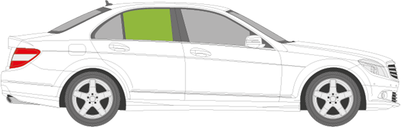 Afbeelding van Zijruit rechts Mercedes C-klasse sedan