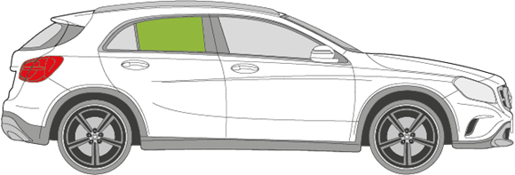 Afbeelding van Zijruit rechts Mercedes GLA-klasse 